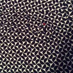 Tommy Hilfiger Women's Chino Navy Blue and White Geo Print Pants Sz16